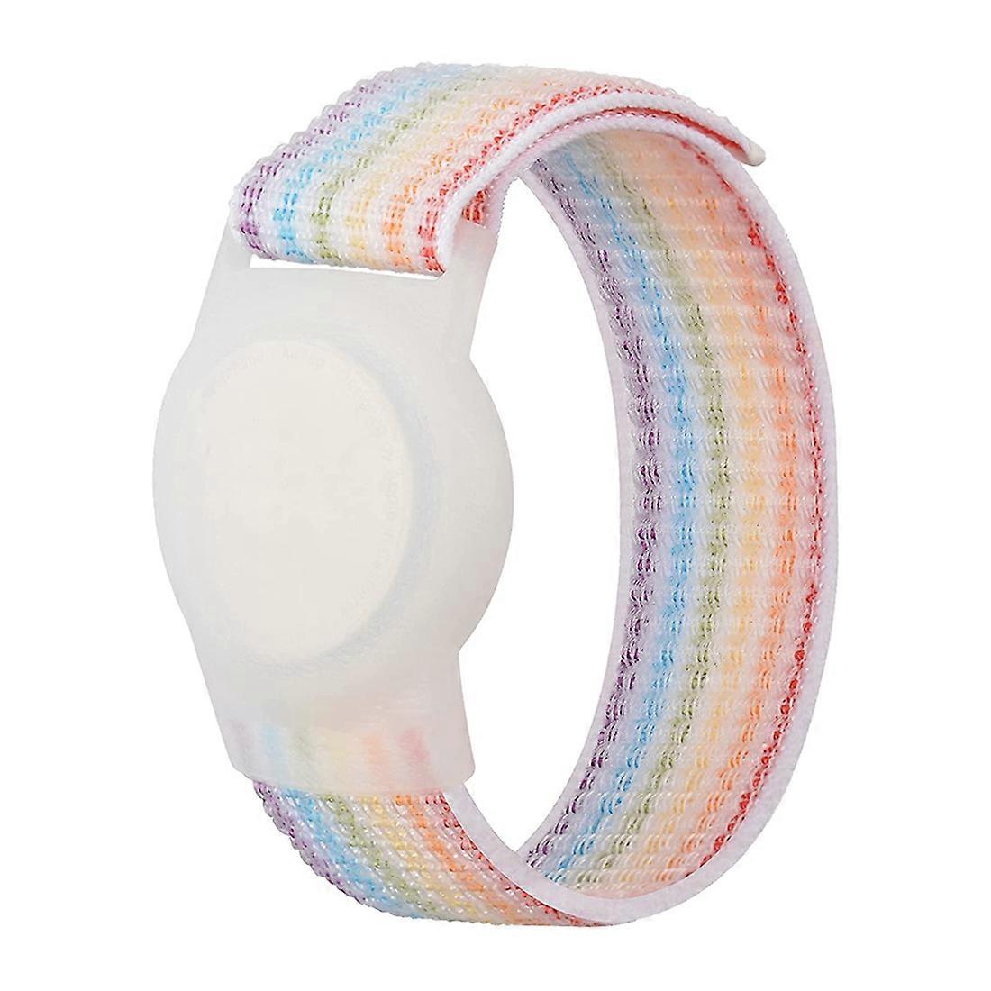 Kid Wristband Compatible with , Protective Case for Air Tag GPS Tracker Holder with Nylon Bracelet