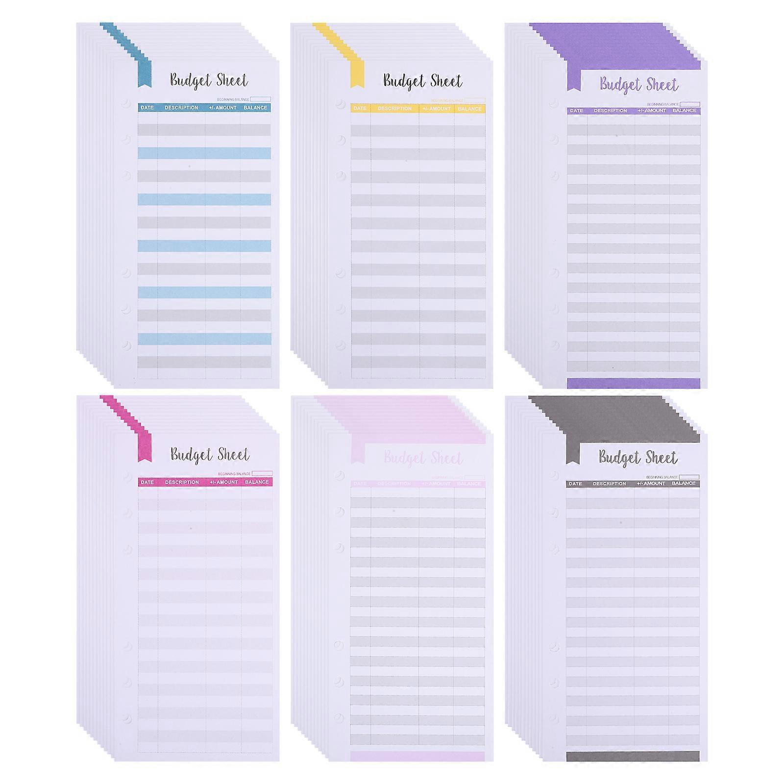 72Pcs Expense Tracker Budget Sheets Money Tracker Budget Inserts for Budget Planner Bill Organizer