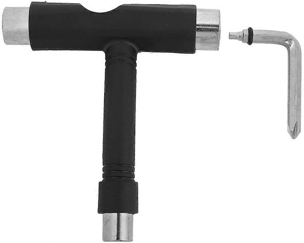Skateboard Tool,Multi-Function Portable Skateboard T-Shape Wrench & L-Shape Spanner Portable Screwdriver Tool Assembly
