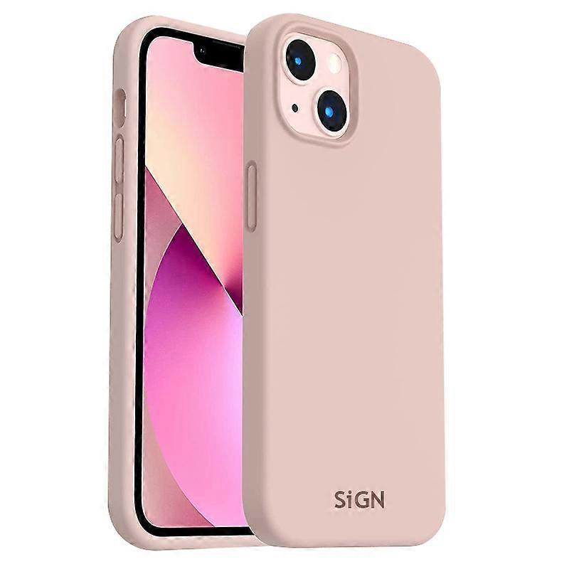 Liquid Silicone Case for iPhone 14 - Sand Pink