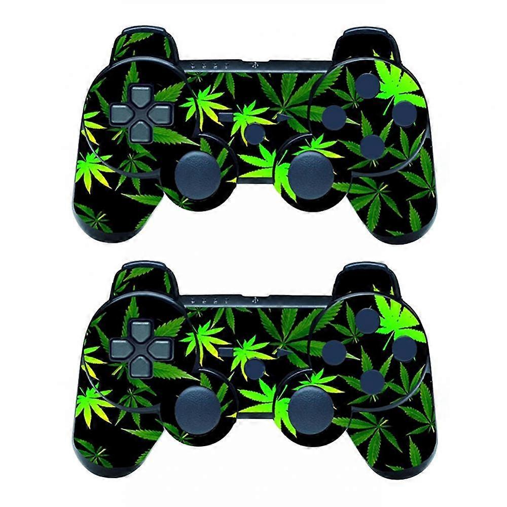Skin Sticker Green Leaf Cool for PS3 Controller Playstation Remote Controller