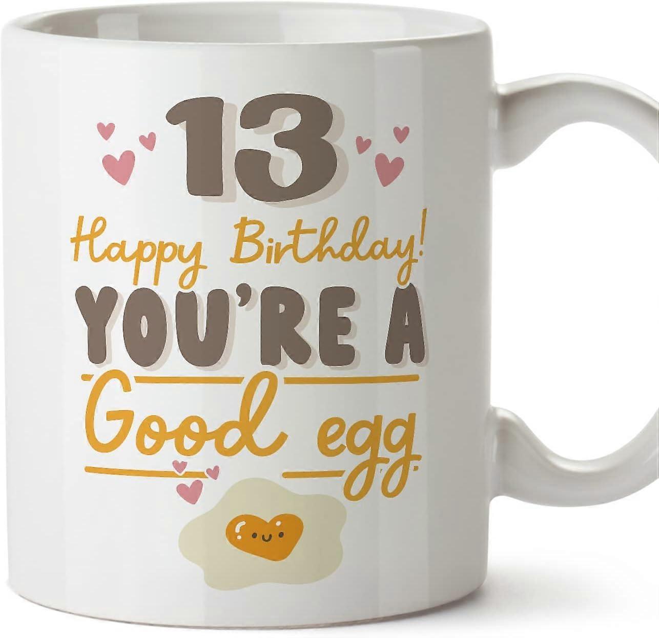 13バースデーマグカップハッピーバースデーあなたは良い卵面白いアニバーサリープレゼント11オンス