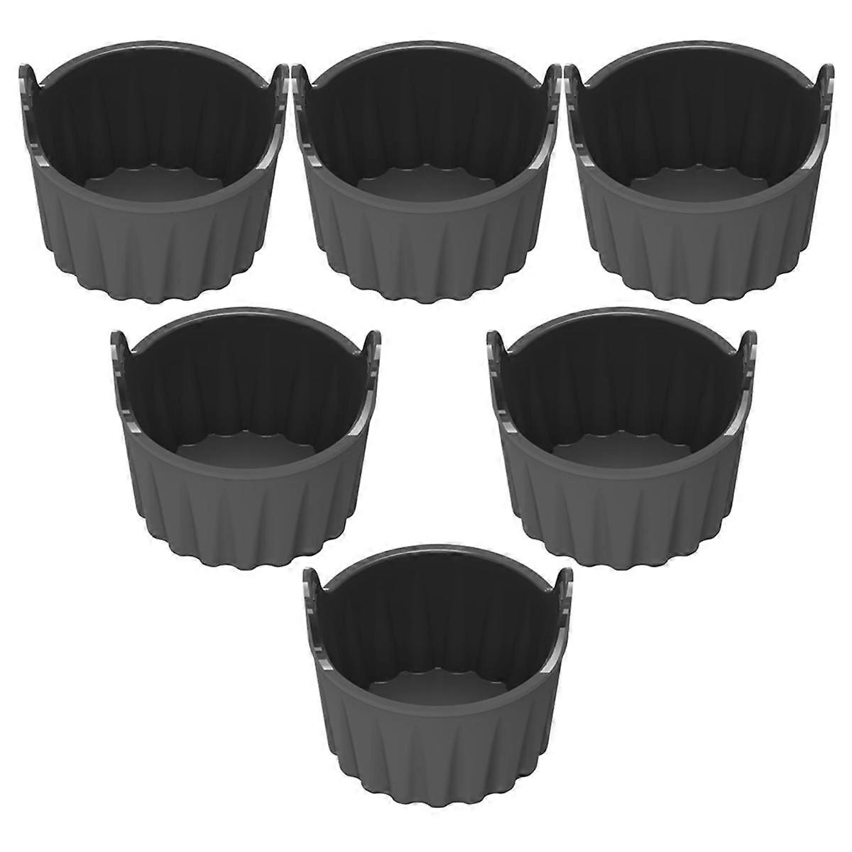 6Pcs Silicone Air Fryer Egg Mould 2.8in Reusable Air Fryer Egg Poacher Non Stick Cupcake Muffin Cup
