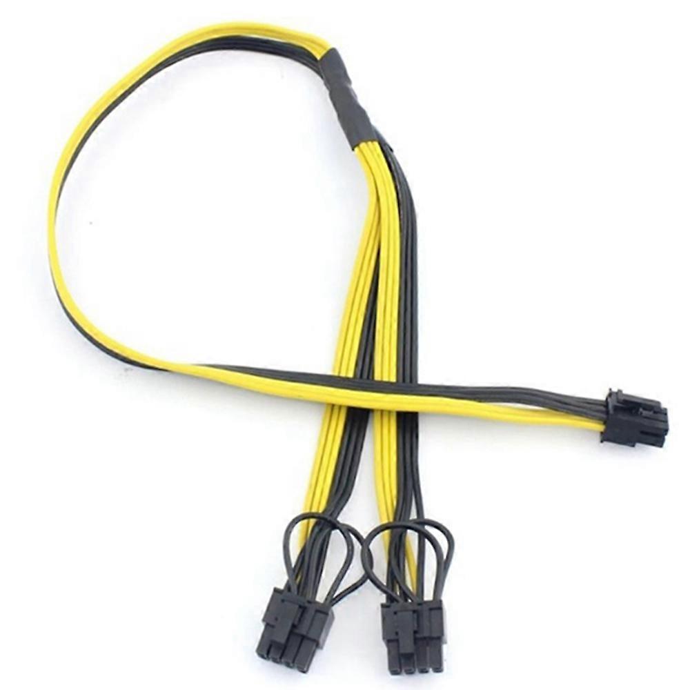10X PCI-E PCIE 6Pin to Dual 8Pin 6+2Pin Adapter Cable GPU Video Power Cord Module Splitter Cable 18