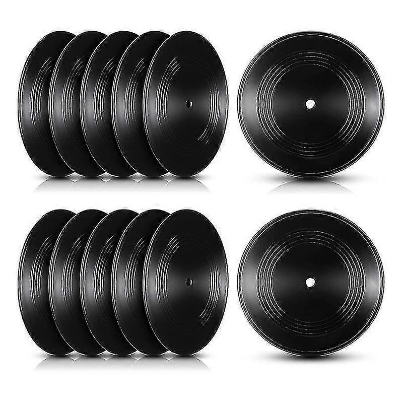 7 Inch Cd For Cd Wall Decor Decor Black Records Decor (12 Pieces)