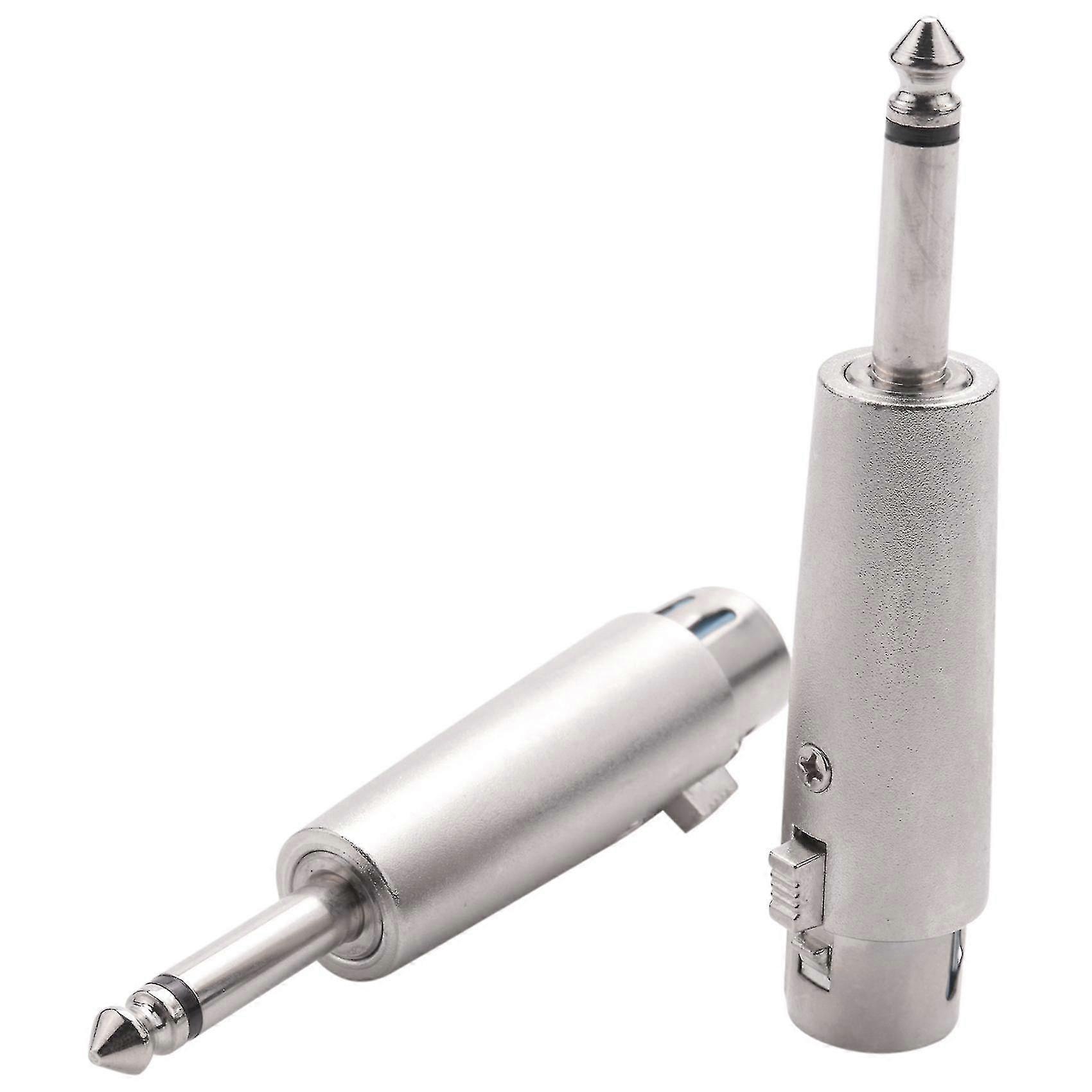 (2pcs)xlr To Fe 6.m Plug Mic Microph Cable Adapter