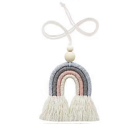 1 stycke regnbåge bil charm med träpärlor för hem vägg bil dekoration