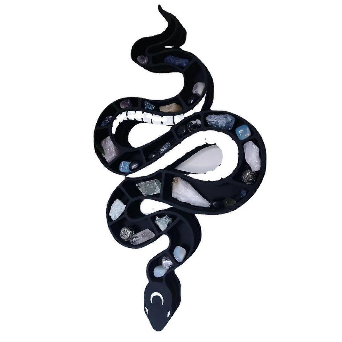 Snake Crystal Display Shelf,Unique Moon Crystal Shelf Display,Floating Decorative Storage Rack,Goth Decor