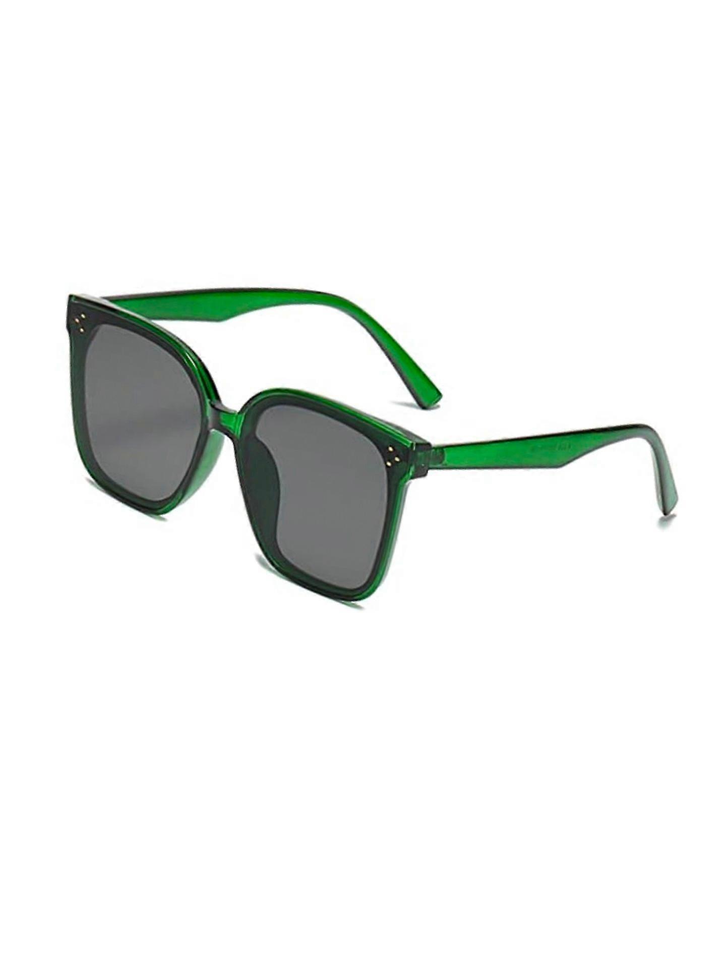 Naisten miesten Oversized Square UV Shade UV-aurinkolasit, Vihreä