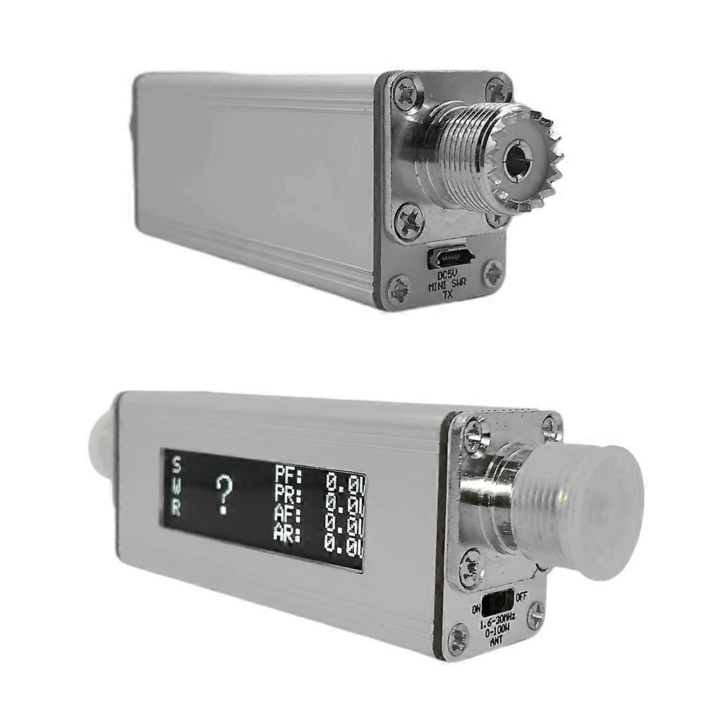 0-100W 1.8M-30M 2.23 Inch OLED Handheld Portable Mini Standing Wave Meter SWR Shortwave Power Meter Housing