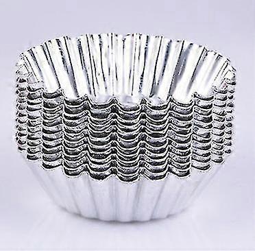 100pcs المعدنية الفضة احباط كب كيك بطانة قوالب الكعك