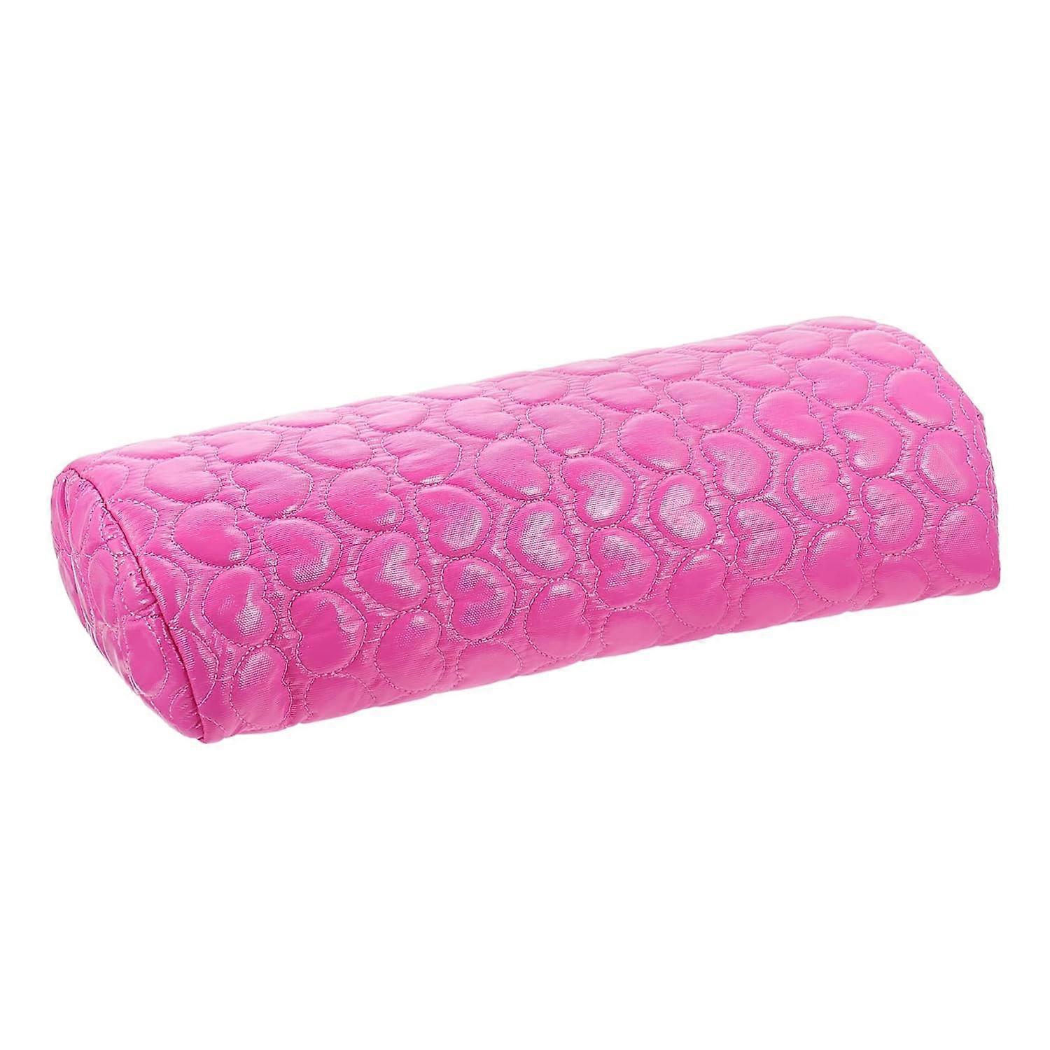 Nail pad hand rest, washable, PU leather, removable,pink