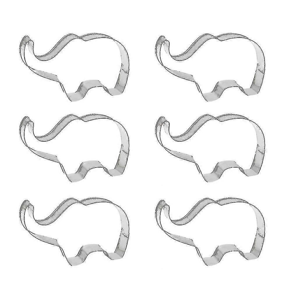 6 Pcs Elephant Design Baking Cake Dessert Mould