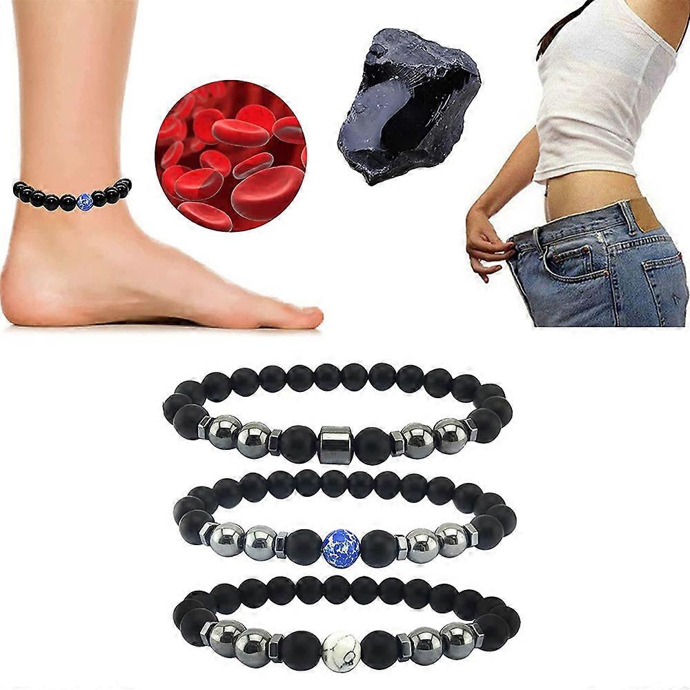 Lady Men Obsidian Bracelet Anklet Gift