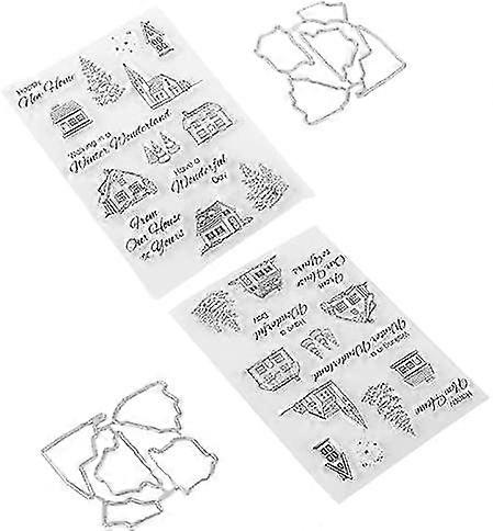 Clear Stamp Set Various Styles Recycle Safe Material Christmas Clear Stamps Use Easily With Knife Molds For Photo Albums For Envelopes For Invitations
