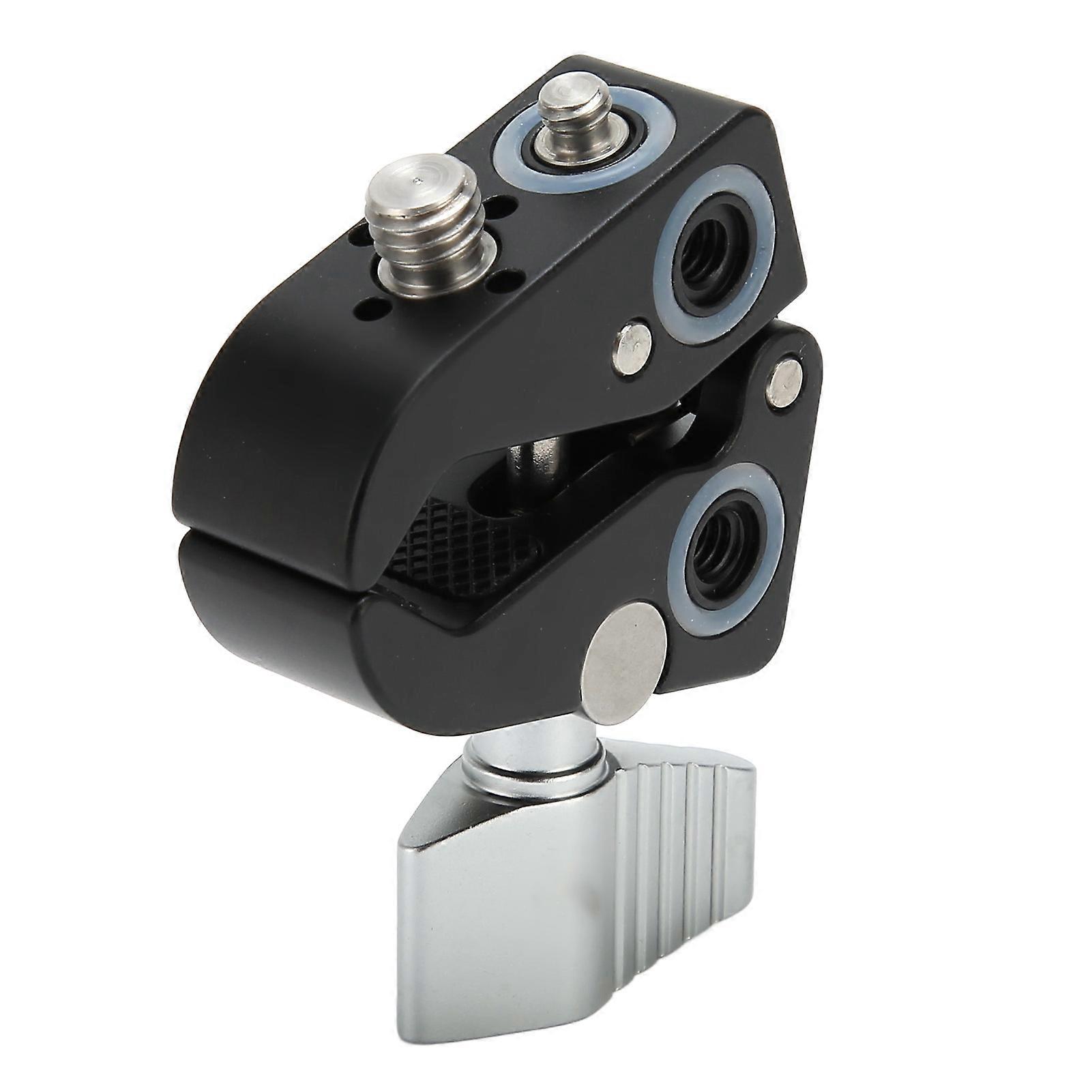 Super Camera Clamp Mount with 1/4inch and 3/8inch Thread Camera C Clamp Mount for Mini Ball Head Adapter DSLR Camera