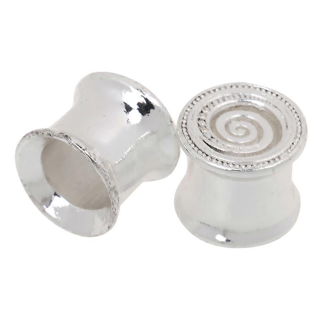 8xWhirlpool-Pattern Ear Tunnel Expander Stretcher Flared Plug Accessory 10 mm