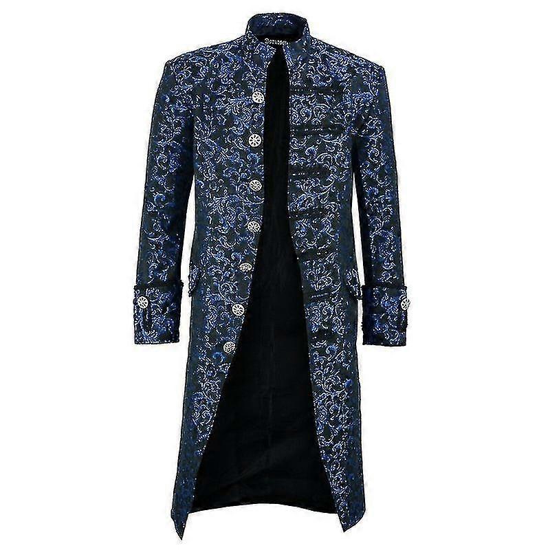 Veste de queue vintage pour hommes, redingote victorienne longue gothique