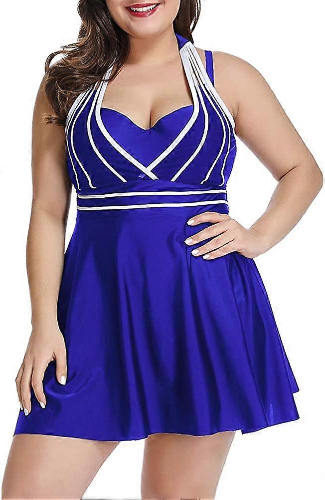 Femmes Neckholder Maillot de bain Plus Size Deux Parties Maillot de Bain Ensemble