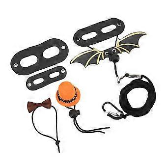Lizard Harness Set with Adjustable Hat and Bowtie for Small Pets Reptiles