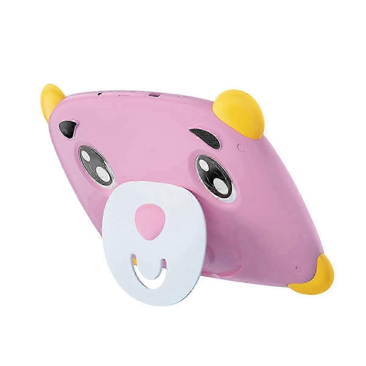 7-inch Children's Tablet Wifi Version Ips Screen Dual Card Explosion-proof Screen Four Corners Anti-fall Pink Eu Plug
