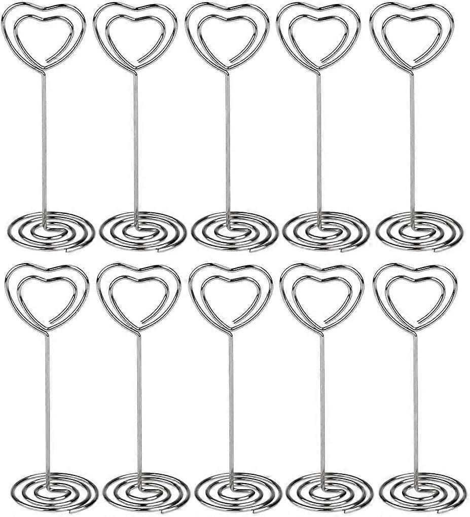10个金属心形漩涡照片备忘录夹架卡片夹架