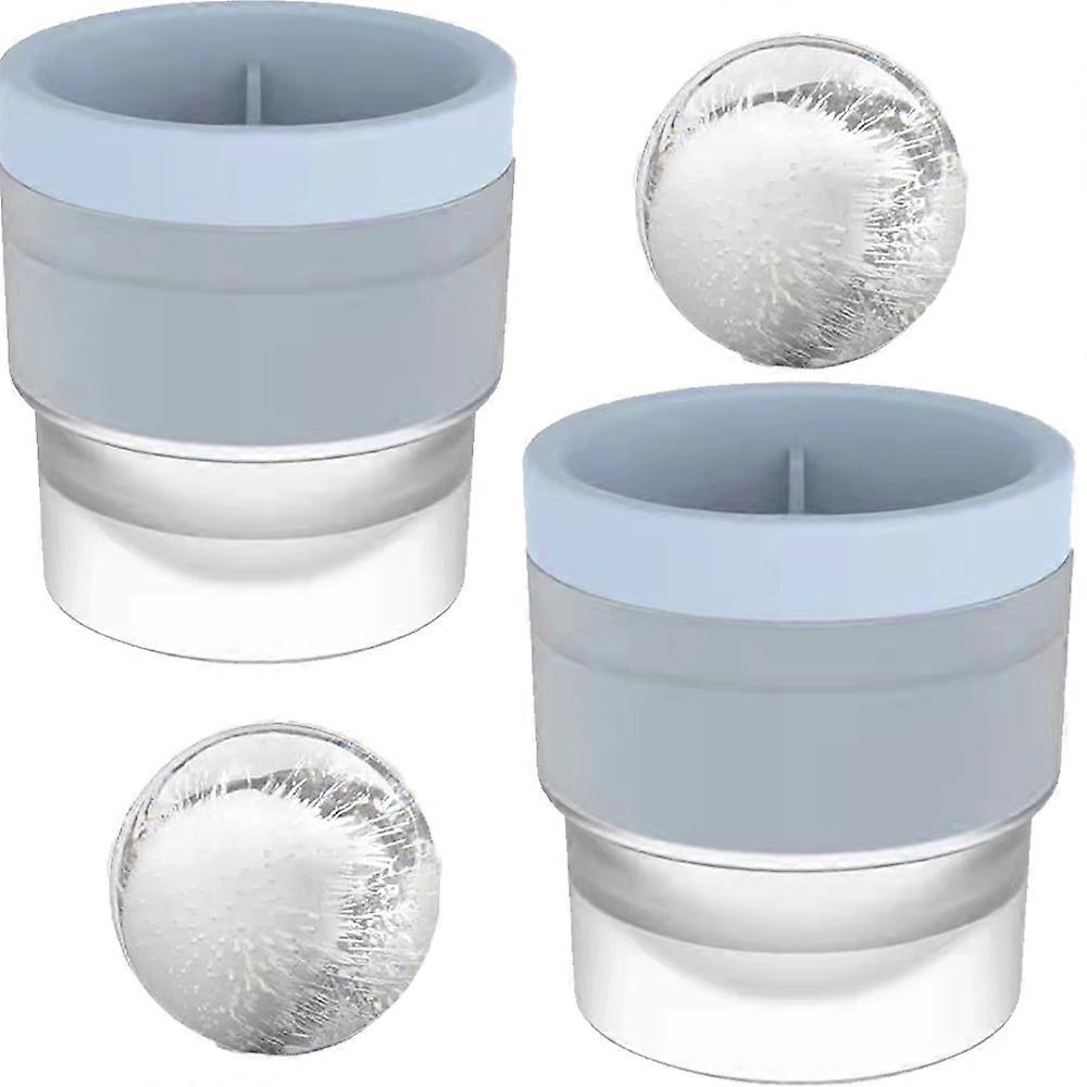 Ice Ball Molds, Round Ice Spheres. Stackable Slow Melting Round Ice Cube Maker for Whiskey