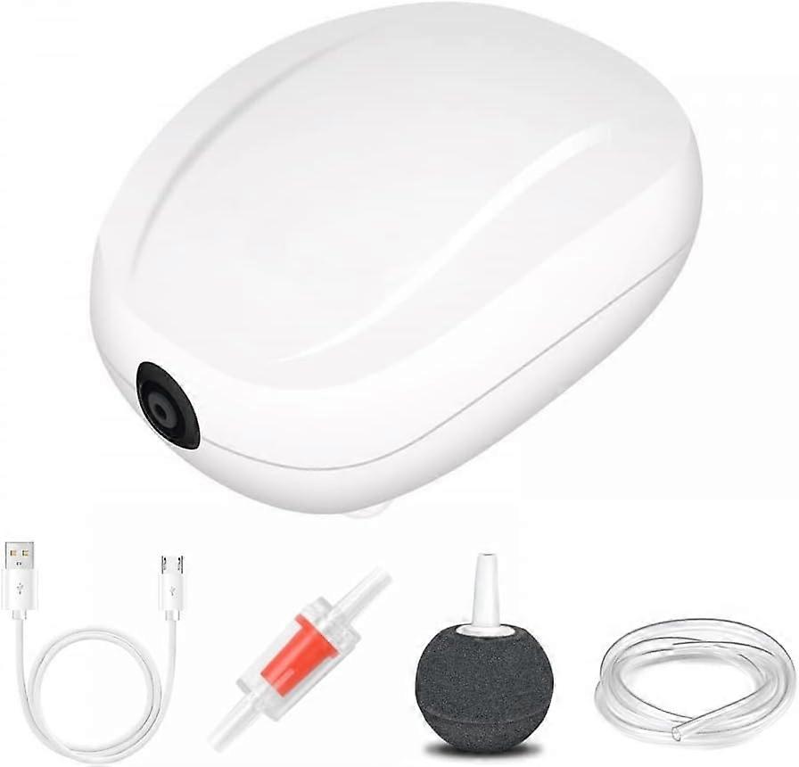 水族館のエアポンプ、USB低消費電力の水槽、野生の釣りの停電緊急用フック付き酸素供給器(バッテリーは含まれていません)