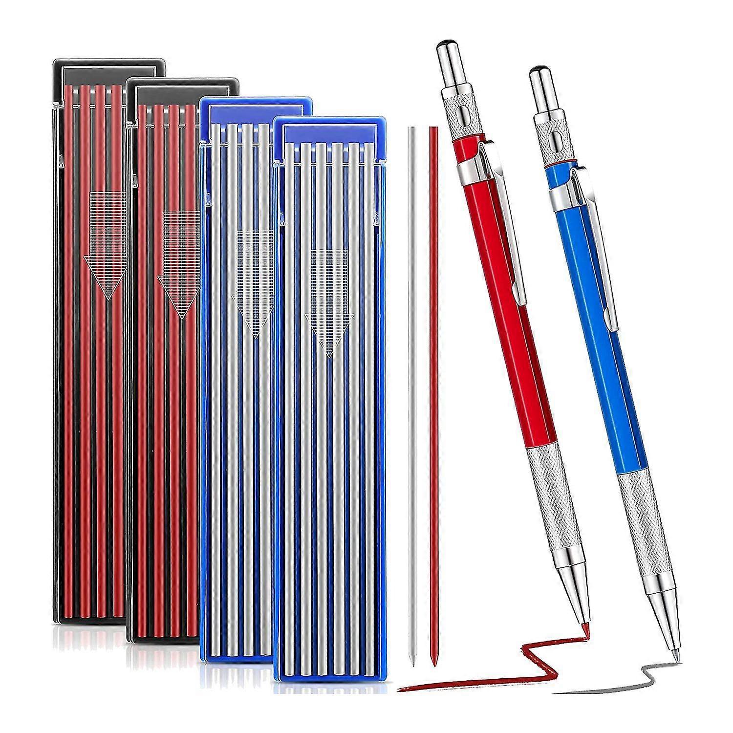2 Soldering With 48 Refills Mechanical Pencil Metal Welding Markers For Pipe Welder Structure Woodw