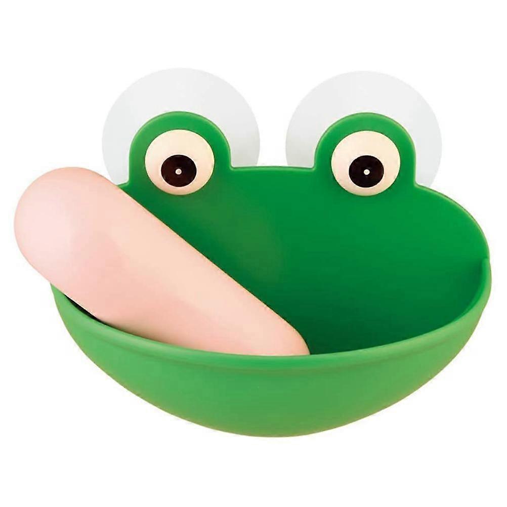 1PCS cartoon frog suction cup wall mounted soap rack