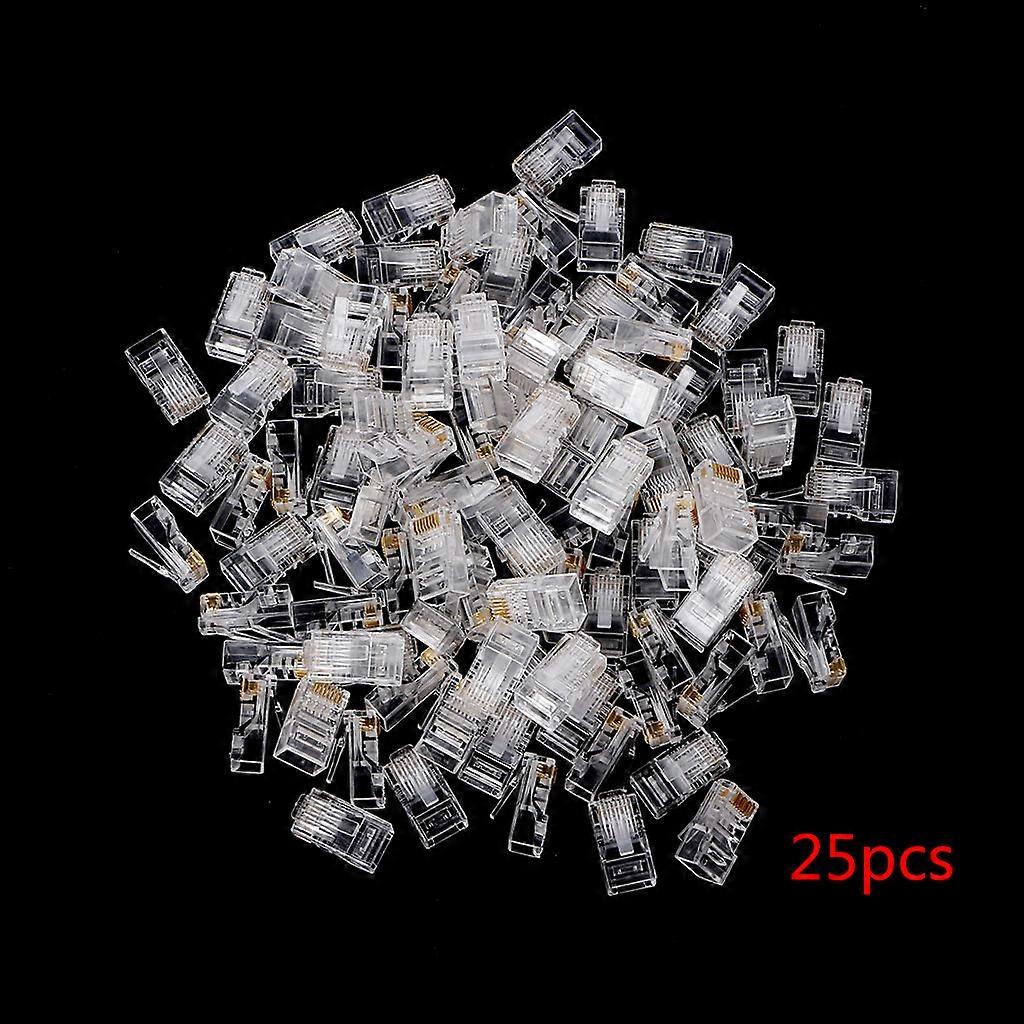 RJ-45 Cat5e UTP Connector LAN Ethernet Plug Network -25/100pcs