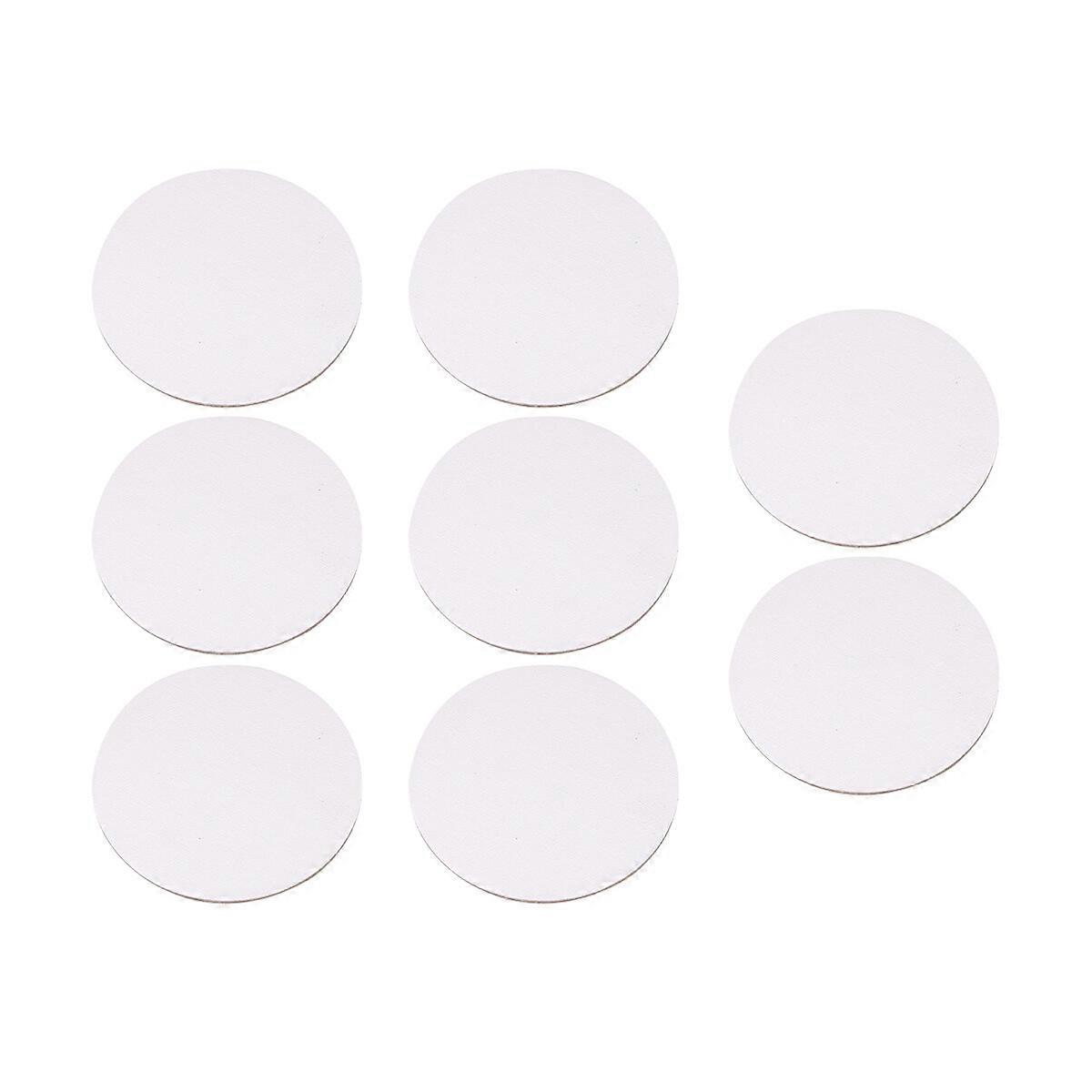 8PCS 10CM Round Canvas Drawing Board Premium Art Painting Board Artist Round Shape Canvas Board Oil Paint Canvas Sketchpad (White