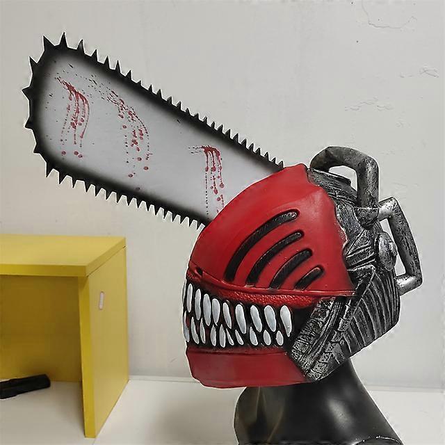 Anime Testere Adam Maske Cosplay Pochita Denji Şapkalar Korku Şeytan Kask Cadılar Bayramı Partisi Sahne Yetişkin Adam