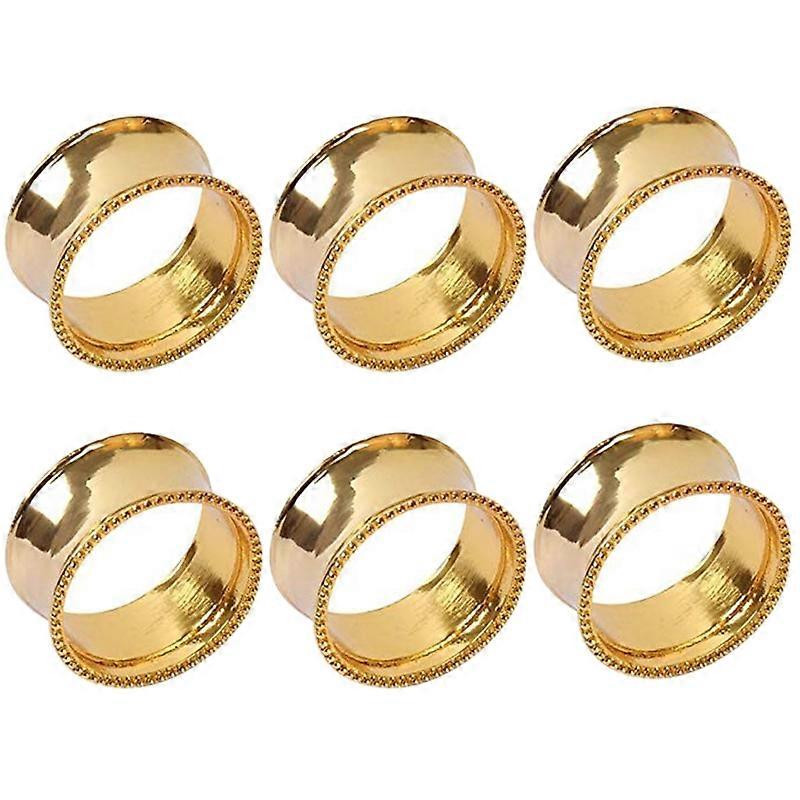 6 Pcs Napkin Rings Set Dining Table Setting Bridal Napkins Rings Glossy Napkin Holder Adornment for