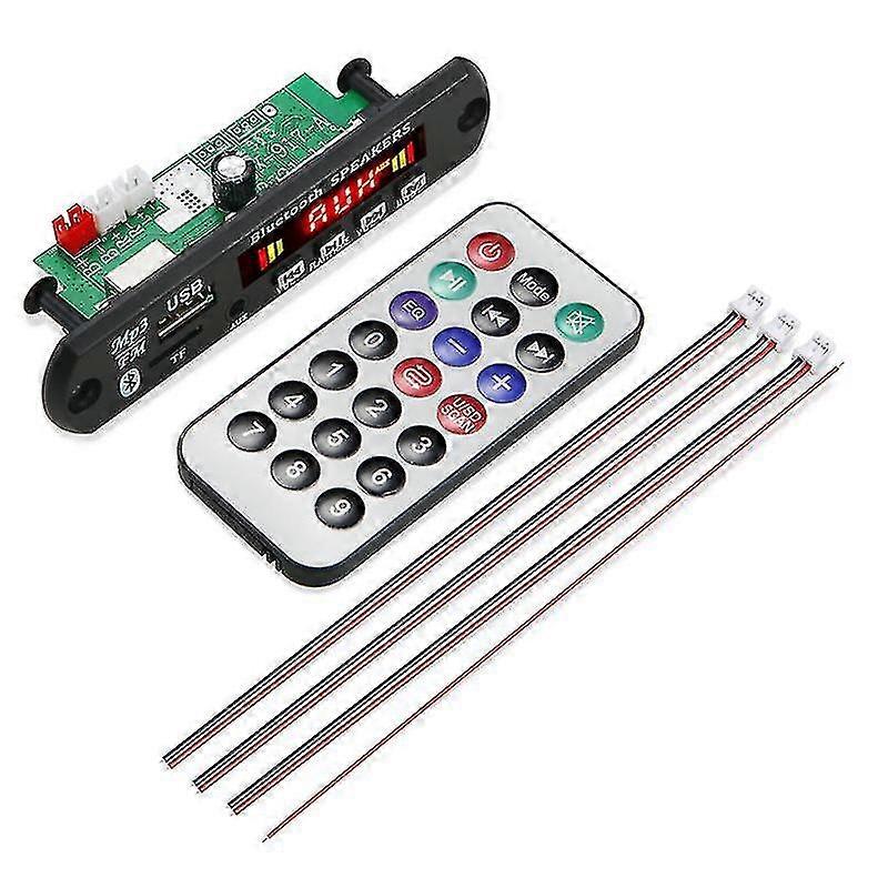 2*25w 50w Amplifier Mp3 Player Decoder Board 12v Bluetooth 5.0 Car Fm Radio Module Support Tf Usb Aux 3.5 Wma Player Decoder