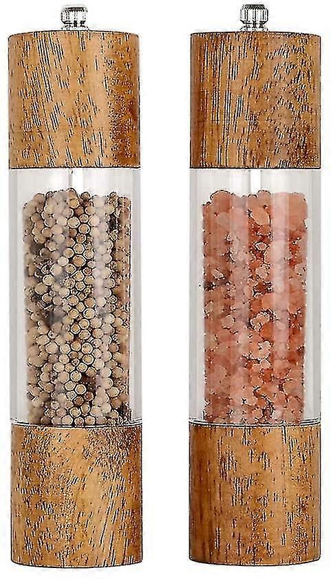 2pcs Acrylic Salt And Grinder Set, Adjable