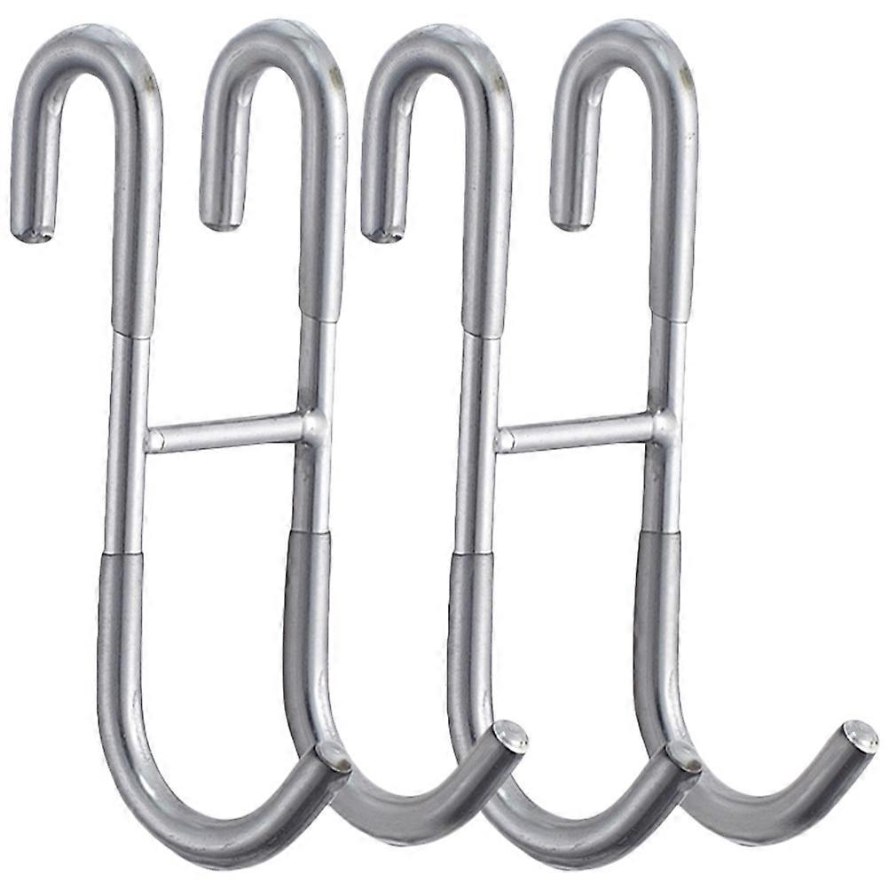 2pcs Over The Door Hook Double Coat Hook Organizer Hanger Rack Accessory