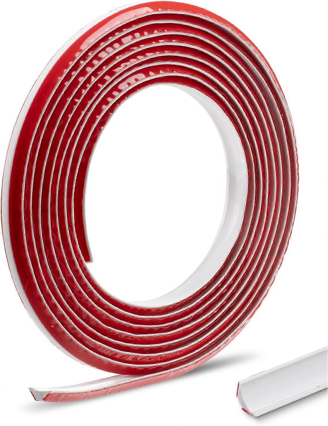 PVC Quadrant Trim, 3m Flexible White Tile Trim Molding Trim Self-Adhesive Edging Trim Strip for Wall Ceiling Cabinet Countertop Floor