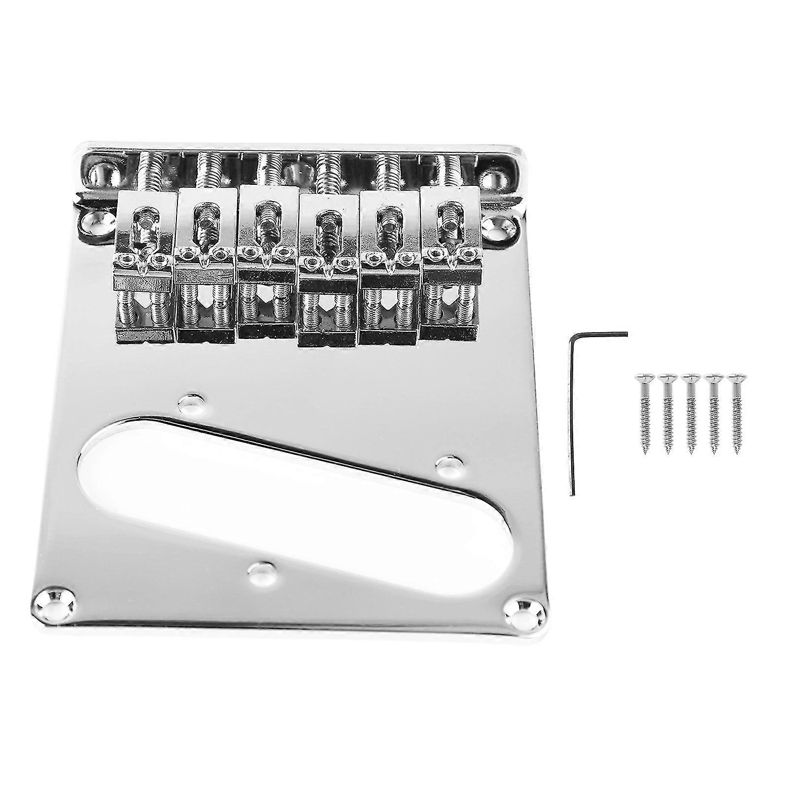 6 Strings Electric Guitar Fixed Bridge Metal Guitar Hardtail Bridge Replacement For Tele new