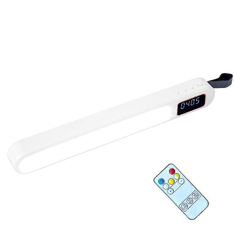 Rechargeable LED Reading Light with Clock, 3 Document Modes, Stepless Dimming, Eye Protection, Remote Control, Magnetic Lights