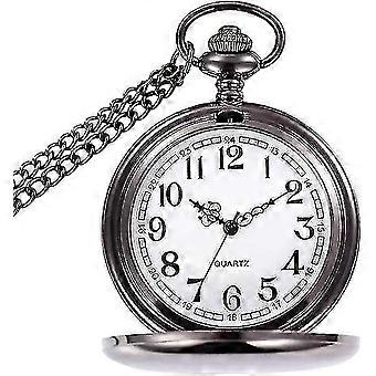 Reloj de bolsillo para hombre con cadena, relojes de bolsillo clásicos vintage con colgante de cuarzo, reloj de bolsillo para hombre como regalos retro para el día del padre / cumpleaños, hww tw