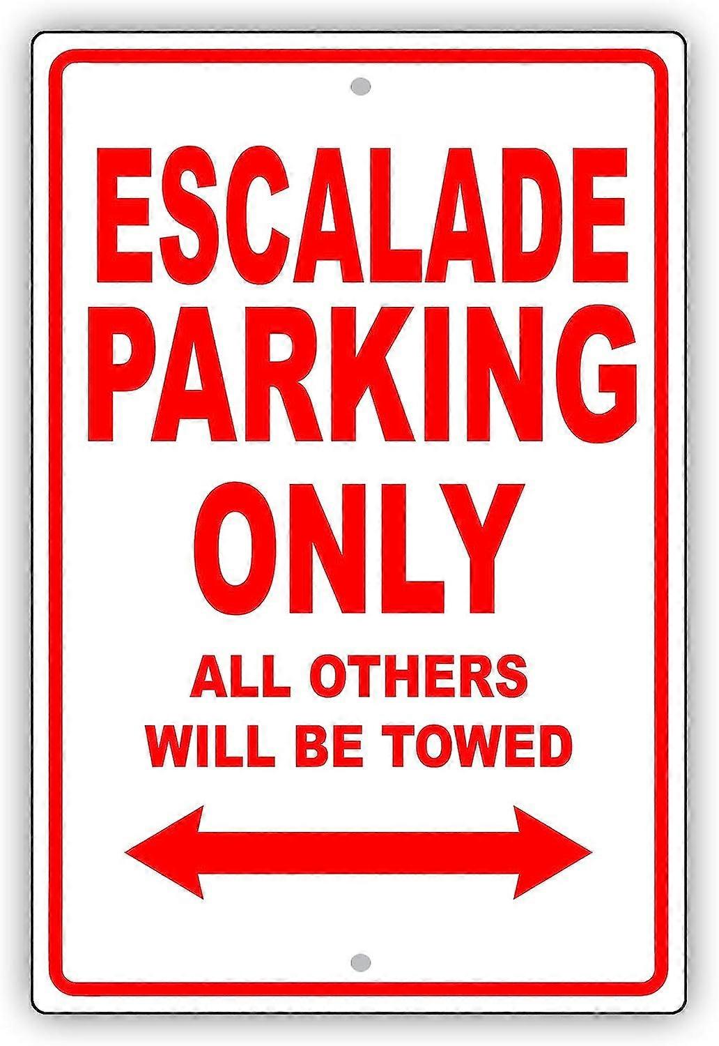 إسكاليد وقوف السيارات فقط سيتم سحب جميع الآخرين سخيفة مضحك الجدة المرآب الألومنيوم تسجيل 8 "x12" لوحة