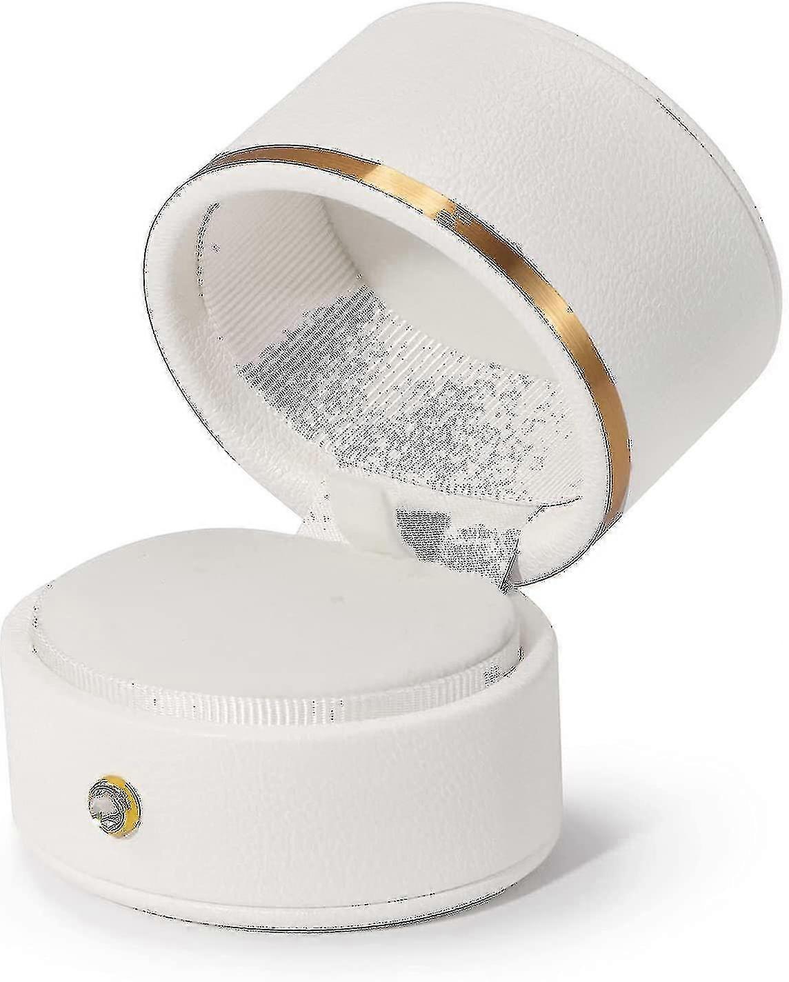 Leather Ring Box Engagement Proposal Wedding Ring Gift Box Multifunctional Jewelry Boxes Earring Nec