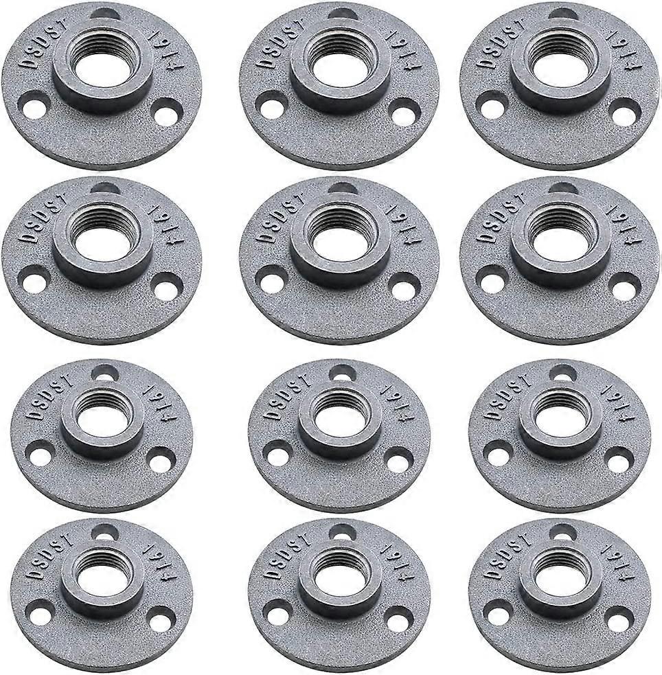 12 stykker DN15/4 poeng/trehulls flensbase