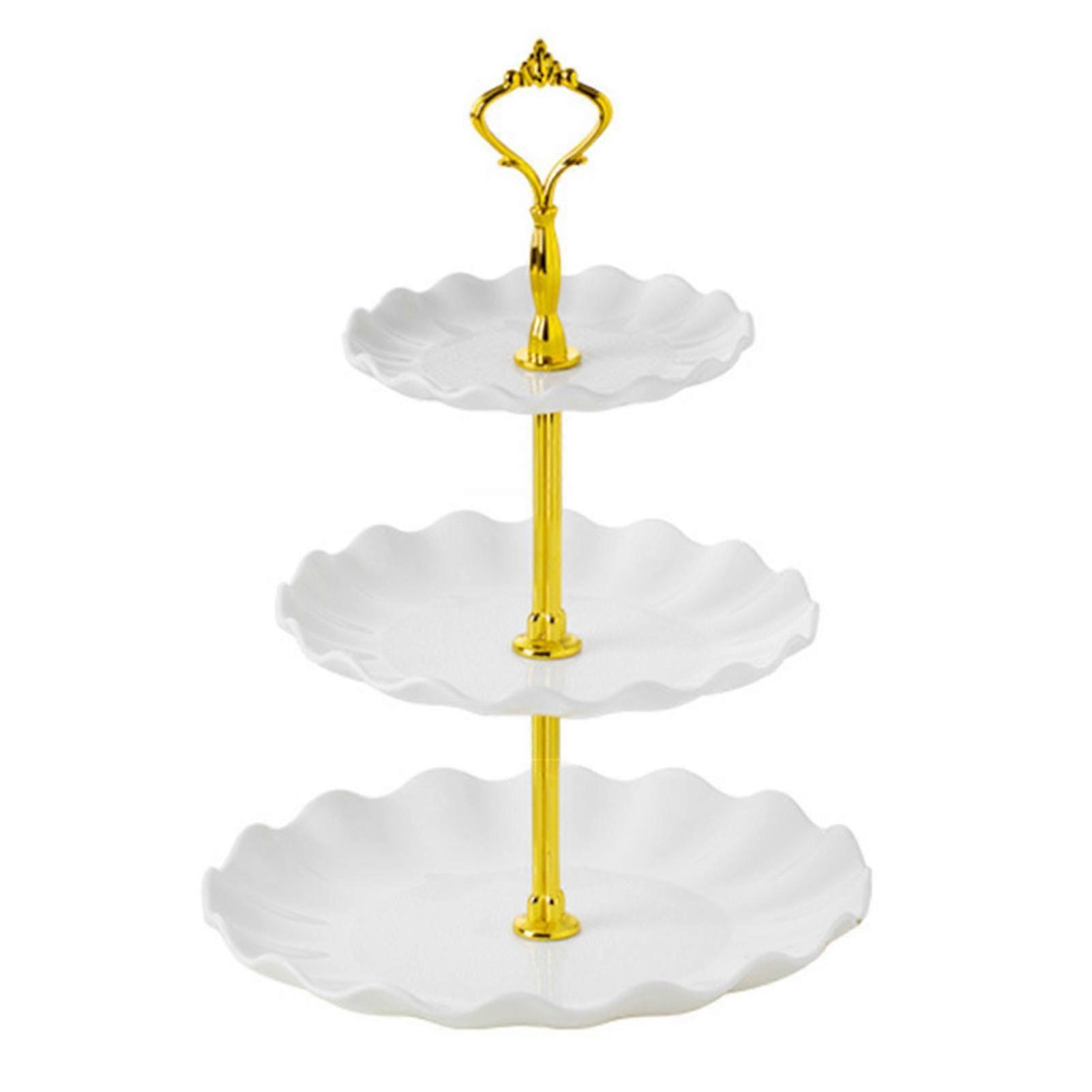 Snack Tray Three-layer Anti-deformed Pp Creative Refreshment Cake Stand For Household