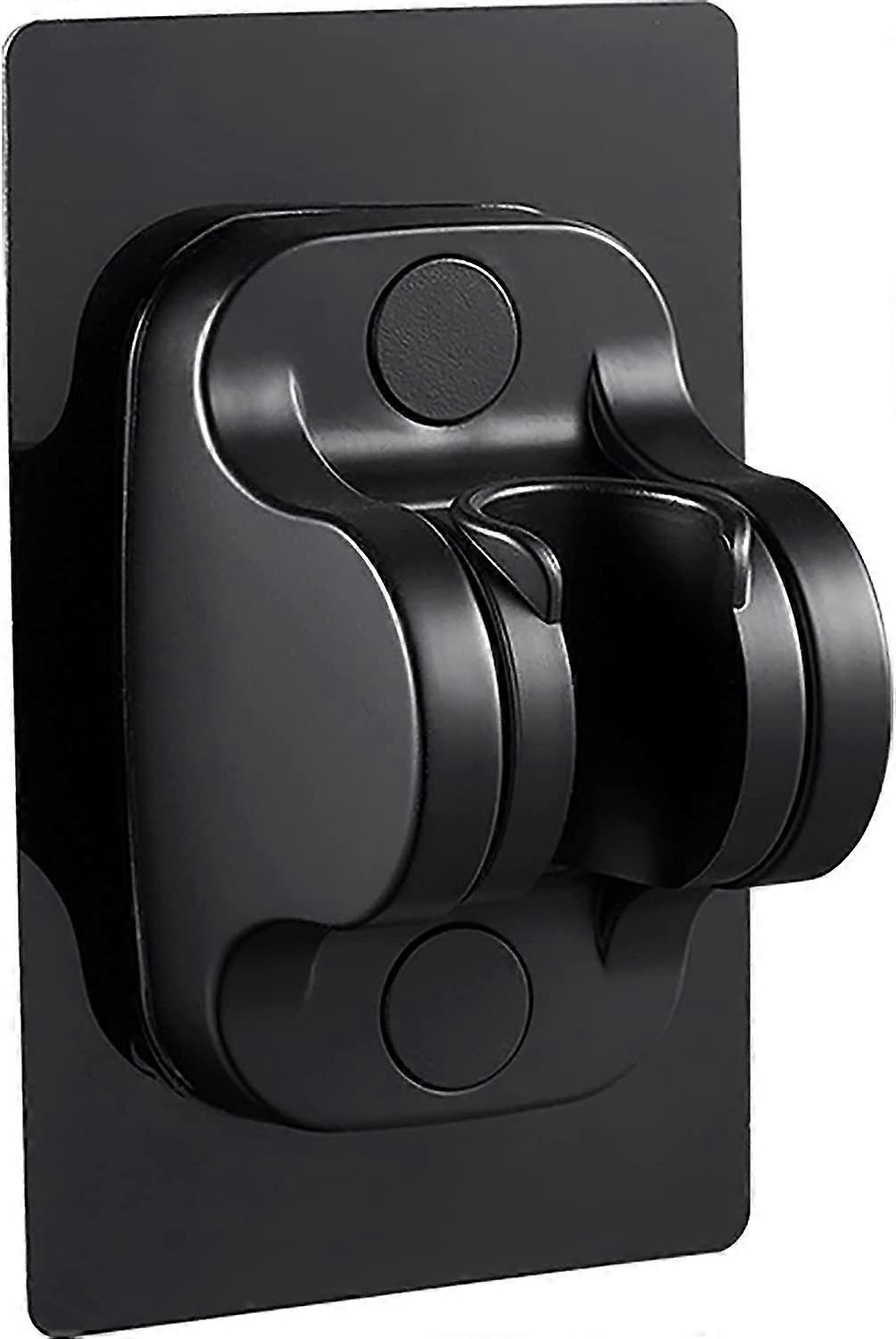 New,suitable No Drilling  Hand  Held Shower Head Holder, Strong Adhesive, Adjustable Angle (Black Style)