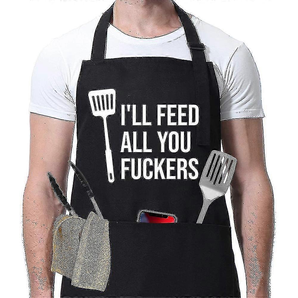 3 Pockets Adjustable Bib Apron Thicker Version Waterproof With Extra Long Ties Cooking Kitchen Aprons
