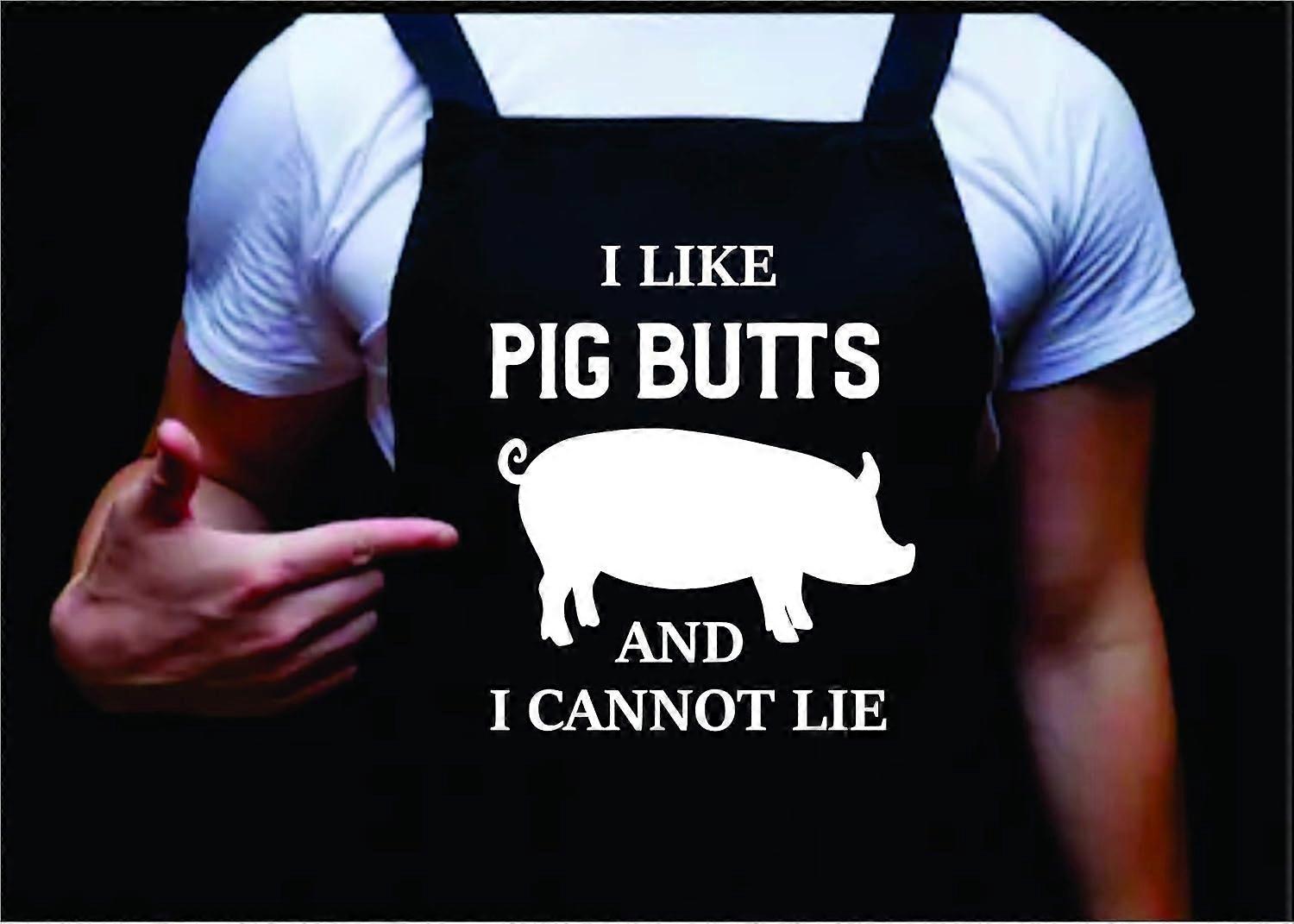 I Like Pig Butts and I Cannot Lie, Manly Apron, Funny BBQ Apron for Men, Men’s Apron for Grilling Gi