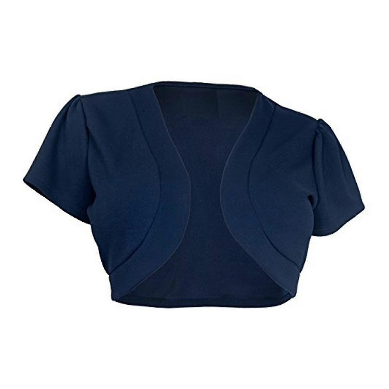Ladies Fash Short Sleeve Knit Bolero Shrug Ets