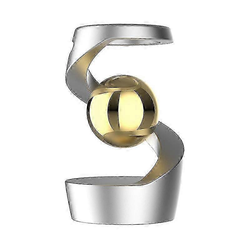 Gravity Defying Kinetic Desk Toy, Desktop Suspended Gyroscope, Optical Illusion Desk Toy, Stress Relief Kinetic Sculpture